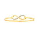 9ct-Gold-Diamond-Infinity-Bangle Sale