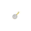 9ct-Gold-Diamond-Round-Cluster-Pendant Sale