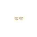 9ct-Gold-Diamond-Heart-Frame-Stud-Earrings Sale