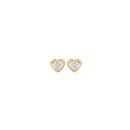 9ct-Gold-Diamond-Heart-Frame-Stud-Earrings Sale