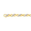 9ct-Gold-Diamond-Infinity-Link-Bracelet Sale