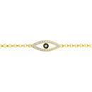 9ct-Gold-Diamond-Evil-Eye-ID-Bracelet Sale