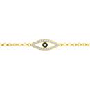 9ct-Gold-Diamond-Evil-Eye-ID-Bracelet Sale