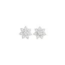 9ct-Gold-Diamond-Flower-Stud-Earrings Sale