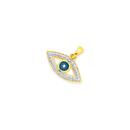 9ct-Gold-Blue-Rhodium-Diamond-Evil-Eye-Pendant Sale