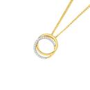 9ct-Gold-Diamond-Interlock-Circle-Slider-Pendant Sale