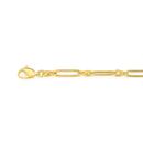 9ct-Gold-19cm-Solid-Paperclip-Bracelet Sale