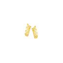 9ct-Gold-Leaf-Cutout-Diamond-Cut-Huggie-Earrings Sale