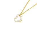 9ct-Gold-Two-Tone-Small-Floating-Heart-Pendant Sale