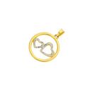 9ct-Two-Tone-Gold-Diamond-Cut-Double-Hearts-in-Circle-Pendant Sale