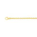 9ct-Gold-19cm-Solid-Diamond-Cut-Oval-Belcher-Bracelet Sale