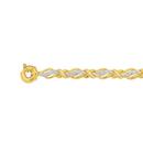 9ct-Gold-Two-Tone-19cm-Bolt-Ring-Bracelet Sale