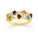 9ct-Gold-Multi-Gemstone-Diamond-Ring Sale