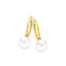 9ct-Gold-Cultured-Freshwater-Pearl-6mm-Drop-Earrings Sale