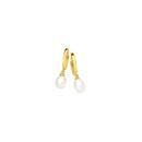 9ct-Gold-Cultured-Freshwater-Pearl-Drop-Huggie-Earrings Sale