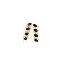 9ct-Gold-Black-Sapphire-Diamond-Swirl-Hoop-Earrings Sale