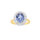 9ct-Gold-Created-Ceylon-Sapphire-Diamond-Ring Sale