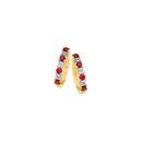 9ct-Gold-Created-Ruby-Diamond-Huggie-Earrings Sale