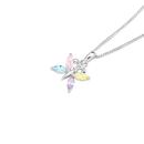 Sterling-Silver-Pastel-Cubic-Zirconia-Butterfly-Pendant Sale