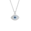 Silver-CZ-Evil-Eye-Pendant Sale