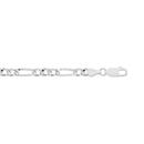 Sterling-Silver-19cm-Fancy-Diamond-Cut-31-Figaro-Bracelet Sale