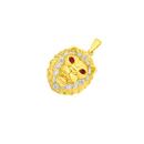 9ct-Gold-Two-Tone-Diamond-Created-Ruby-Mens-Pendant Sale