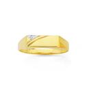 9ct-Gold-Diamond-Set-Gents-Ring Sale