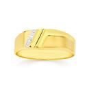 9ct-Gold-Diamond-Multi-Diagonal-Stripe-Mens-Ring Sale