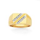 9ct-Gold-Diamond-Gents-Ring-Size-UWY Sale