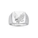 Sterling-Silver-Cubic-Zirconia-Eagle-Signet-Mens-Ring Sale