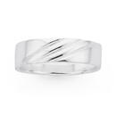 Silver-6mm-Triple-Diagonal-Stripe-Band Sale