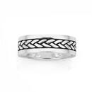 Sterling-Silver-75mm-Oxidised-Plait-Mens-Band Sale