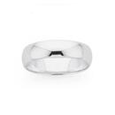 Silver-6mm-Half-Round-Mens-Wedder-Size-Z Sale