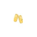 9ct-Gold-10mm-Diamond-Cut-Herringbone-Huggie-Earrings Sale