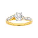 9ct-Gold-Diamond-Swirl-Engagement-Ring Sale