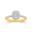 9ct-Gold-Diamond-Oval-Cluster-Ring Sale