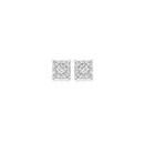 9ct-Yellow-Gold-Diamond-Cushion-Cluster-Stud-Earrings Sale