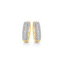 9ct-Gold-Diamond-Three-Row-Huggie-Earrings Sale