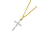 Exquisites-9ct-Gold-Diamond-Cross-Pendant Sale