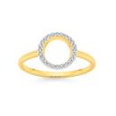 9ct-Gold-Diamond-Circle-Ring Sale