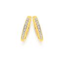 9ct-Gold-Diamond-Pave-Huggie-Earrings Sale