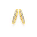 9ct-Gold-Diamond-Pave-Huggie-Earrings Sale