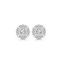 9ct-Two-Tone-Gold-Diamond-Round-Frame-Stud-Earrings Sale