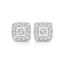 9ct-White-Gold-Diamond-Square-Frame-Stud-Earrings Sale