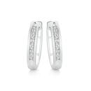 9ct-White-Gold-Diamond-Channel-Set-Huggie-Earrings Sale