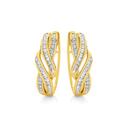 9ct-Gold-Diamond-Swirl-Huggie-Earrings Sale