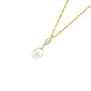 9ct-Gold-Cultured-FreshWater-Pearl-Diamond-Slider-Pendant Sale