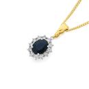 9ct-Gold-Natural-Sapphire-75ct-Diamond-Pendant Sale