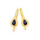 9ct-Gold-Natural-Sapphire-Drop-Earrings Sale