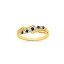 9ct-Gold-Natural-Sapphire-Diamond-Band Sale